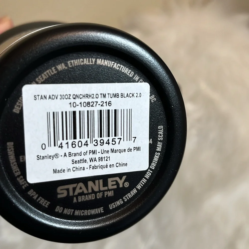 NWT Stanley Tumbler Quencher H2.0 Black 30oz Travel Cup - Picture 6 of 8